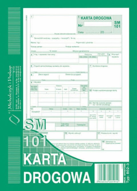 Druk offsetowy Michalczyk i Prokop Karta drogowa ? sam. osob. A5 A5 80k. (802-3) Druk offsetowy Michalczyk i Prokop Karta drogowa ? sam. osob. A5 A5 80k. (802-3)