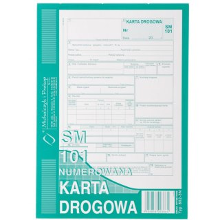 Druk offsetowy A5 Karta drogowa  sam. osob. Numerowana A5 80k. Michalczyk i Prokop (802-3-N)