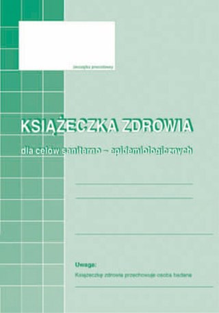 Druk offsetowy A6 Książeczka zdrowia dla celów sanitarno-epidemiologicznych 8k. Michalczyk i Prokop (530-5)