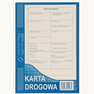 Druk offsetowy A5 O pap. Karta drogowa 80k. Michalczyk i Prokop (815-3)
