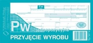 Druk samokopiujący 1/3 A4 przyjęcie wyrobu jednopozycyjne 80k. Michalczyk i Prokop (381-8)