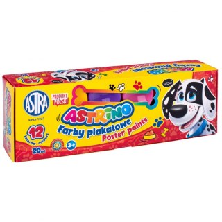 Farby plakatowe kolor: mix 20ml 12 kolor. Astrino (301221004)