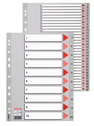 Przekładka numeryczna A4 szara 6k 1-6 Esselte (100104)