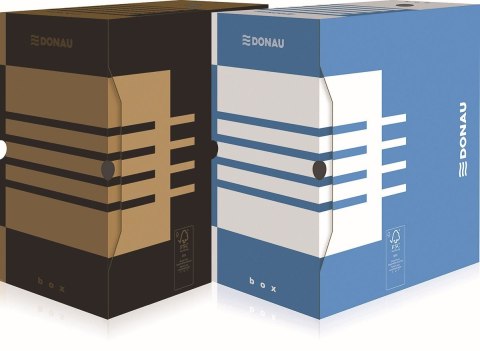 Pudło archiwizacyjne A4 niebieski karton [mm:] 155x340x 297 Donau (7663301FSC-10)