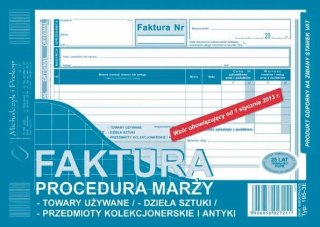 Druk samokopiujący A5 Faktura procedura marży 80k. Michalczyk i Prokop (195-3E)