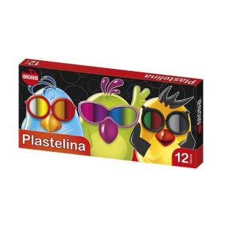 Plastelina 12 kol. mix Mona