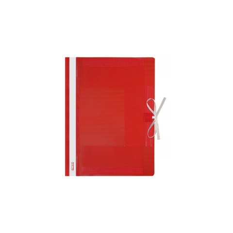 Teczka plastikowa wiązana A4 czerwony [mm:] 297x210 Biurfol