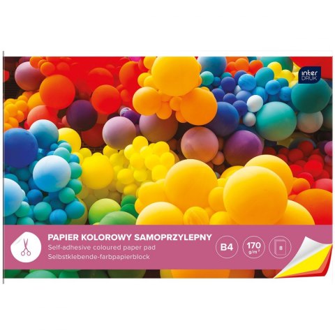 Zeszyt papierów kolorowych samoprzylepny B4 170g 8k [mm:] 250x350 Interdruk (ZEPKB4SP)