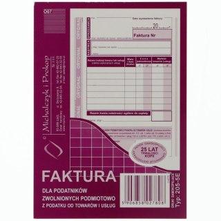 Druk offsetowy A6 Faktura VAT 80k. Michalczyk i Prokop (205-5E)