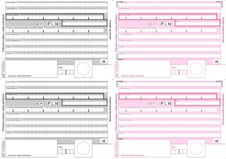 Druk offsetowy A4 Polecenie przelewu/wpłata gotówkowa 4-odc 100k. Michalczyk i Prokop (F-112-2)