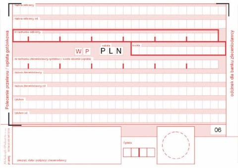 Druk samokopiujący Michalczyk i Prokop Polecenie przelewu/wpłata gotówkowa 2-odc. A6 80k. (449-5M) Druk samokopiujący Michalczyk i Prokop Polecenie przelewu/wpłata gotówkowa 2-odc. A6 80k. (449-5M)