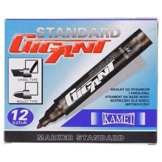 Marker permanentny wkład czarny 1,0-5,0mm ścięta końcówka Kamet