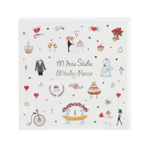 Kartka składana Ślub kw Pol-mak (KW)