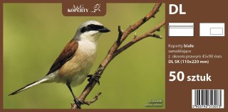 Koperta DL OKP biała okno prawe [mm:] 110x220 A&G Koperty 50 sztuk