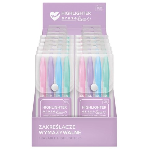 Zakreślacze wymazywalne 4 kol NEON
