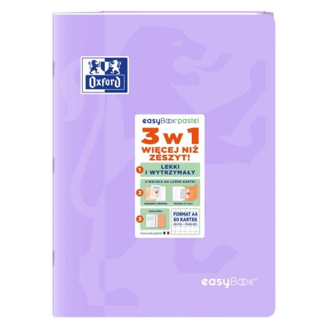 Zeszyt EASYBOOK PASTEL A4 60k. 90g krata Oxford (400161237)