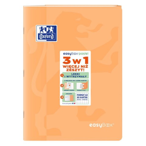 Zeszyt EASYBOOK PASTEL A4 60k. 90g krata Oxford (400161237)
