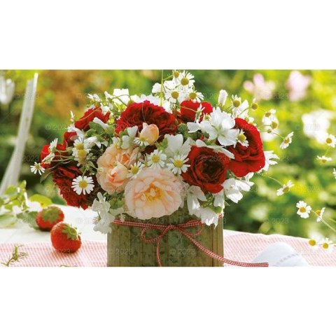 Kalendarz ścienny NOTATNIKOWY KOMPOZYCJE KWIATOWE 220mm x 490mm Lucrum (WN02)