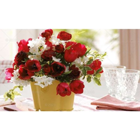 Kalendarz ścienny NOTATNIKOWY KOMPOZYCJE KWIATOWE 220mm x 490mm Lucrum (WN02)