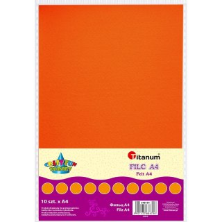 Filc Craft-Fun Series A4 kolor: pomarańczowy 10 ark. [mm:] 210x297 Titanum (016)