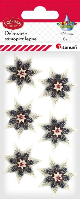 Naklejka (nalepka) Craft-Fun Series świąteczne gwiazdy Titanum (21XQ1130)