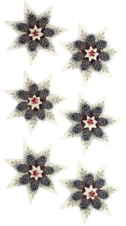 Naklejka (nalepka) Craft-Fun Series świąteczne gwiazdy Titanum (21XQ1130)