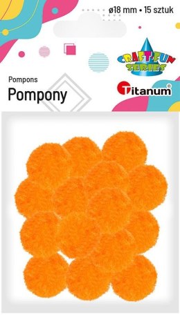 Pompony Titanum Craft-Fun Series pomarańczowe 15 szt