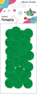 Pompony Titanum Craft-Fun Series zielone 30 szt (352952)