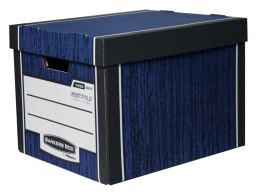 Pudło archiwizacyjne Fellowes Woodgrain niebieski tektura [mm:] 340x295x 405 (0061001-BLUE)