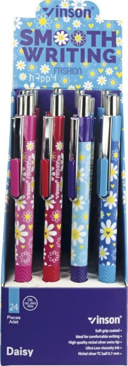 Długopis olejowy Vinson daisy 206 niebieski 0,7mm