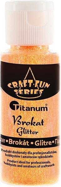 Brokat Craft-Fun Series neon kolor: pomarańczowy 1 kolor. Titanum (C54)