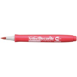 Marker specjalistyczny Artline czerwony metaliczny decorite, czerwony 1,0mm pędzelek końcówka (AR-035 2 8)