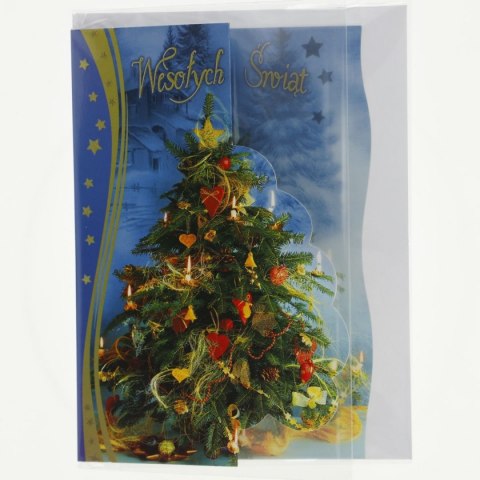 Kartka składana brokat bn A5 Panorama (A5)