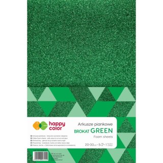 Arkusz piankowy kolor: zielony 5 ark. Happy Color (HA 7132 2030-5)