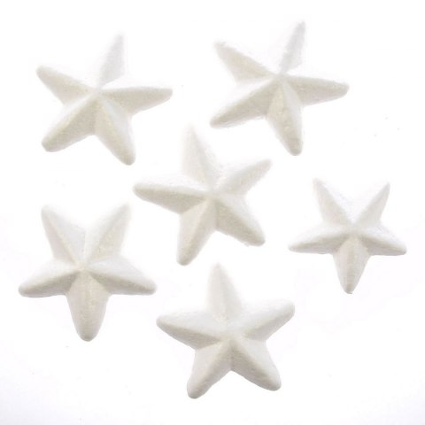Ozdoba styropianowa gwiazdki 7 cm, 6 szt. Arpex (BN0530)