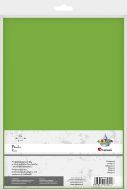 Arkusz piankowy Titanum Craft-Fun Series pianka dekoracyjna A4 5 szt. kolor: zielona 5 ark. (6123)