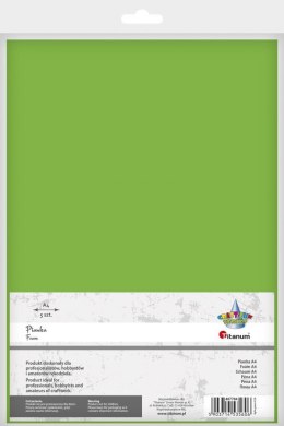 Arkusz piankowy Titanum Craft-Fun Series pianka dekoracyjna A4 5 szt. kolor: zielony jasny 5 ark. (6124)