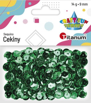 Cekiny Craft-Fun Series okrągłe 9mm zielone 14g Titanum (268301)