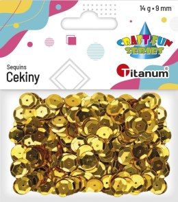 Cekiny Titanum Craft-Fun Series okrągłe 9mm złote 14g (268299)