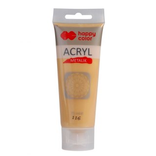 Farba akrylowa delikatne złoto metalik kolor: złoty 75ml Happy Color (HA 7370 0075-116)