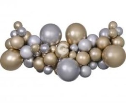 Girlanda Godan balonowa Srebrno-złota SHINE, 65 szt. (031386)