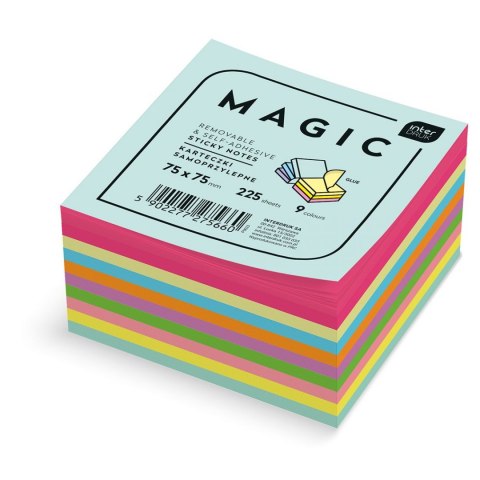 Notes samoprzylepny (karteczki) mix 225k [mm:] 75x75 Interdruk (IKARSAM225MC)