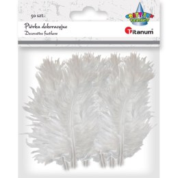 Piórka Titanum Craft-Fun Series białe 50 szt