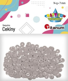 Cekiny Titanum Craft-Fun Series okrągłe 7mm szary jasny 14g