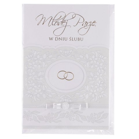 Kartka składana laurka B6 exclusive satyna ślub B6 (5902221807565)