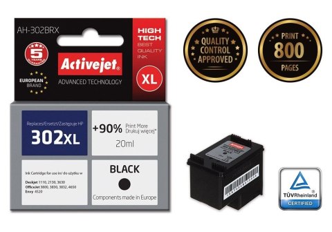 Tusz (cartridge) alternatywny HP 302XL F6U68AE czarny 20ml Activejet (EXPACJAHP0234)