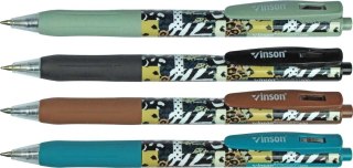 Długopis olejowy PATTERN 500 WZORY wkład niebieski 0,7mm Vinson
