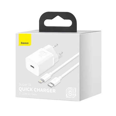 Baseus Ładowarka sieciowa Ni-MH Super Si Quick Charger 1C 20W USB-C biała