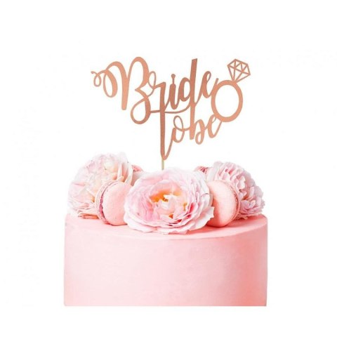 Dekoracja na tort Bride to be, różowo-złota Godan (RV-DBBR)