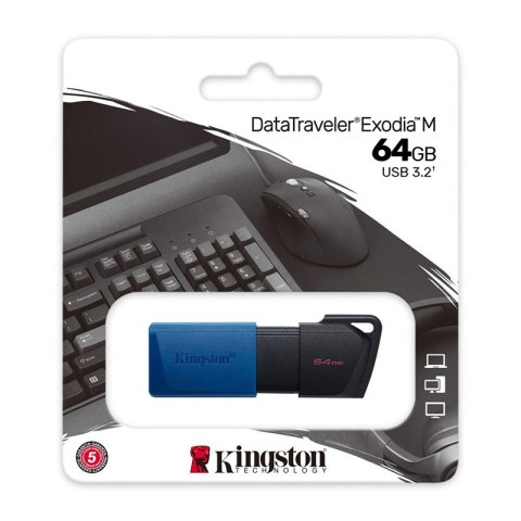 Kingston pamięć DataTraveler Exodia M | USB 3.2 | Gen 1 | 64GB